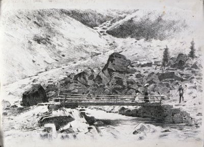 Bridge over a Mountain Stream by Bartolomeo Bezzi